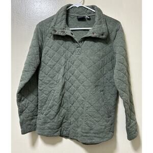 Marmot Roice Women's Green Quilted Pullover Button Down Sweater - Size M